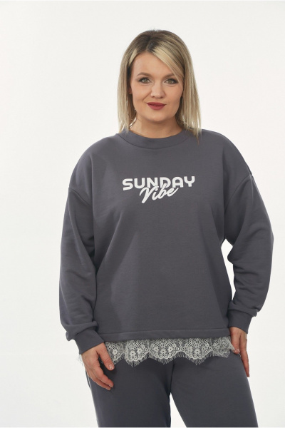 Джемпер OVERYOU М240 графит - фото 8