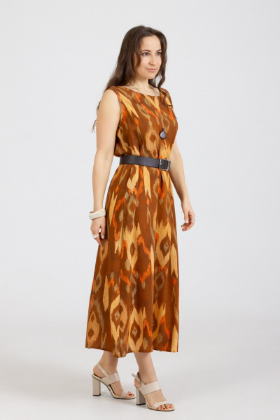Платье Mirolia 1281 коричневый - фото 2