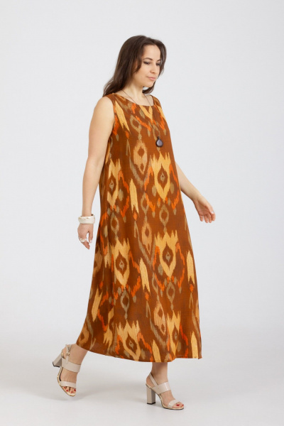 Платье Mirolia 1281 коричневый - фото 3