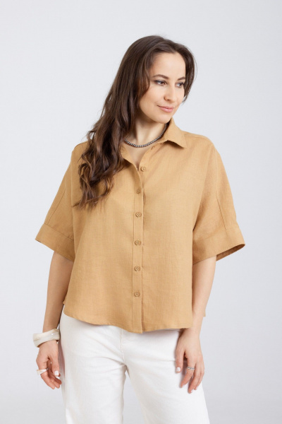 Блуза Mirolia 1285 горчица - фото 1