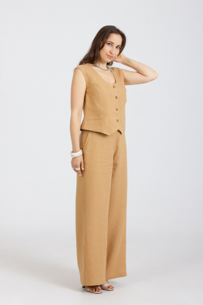 Брюки, жакет Mirolia 1289+1287 горчица - фото 4