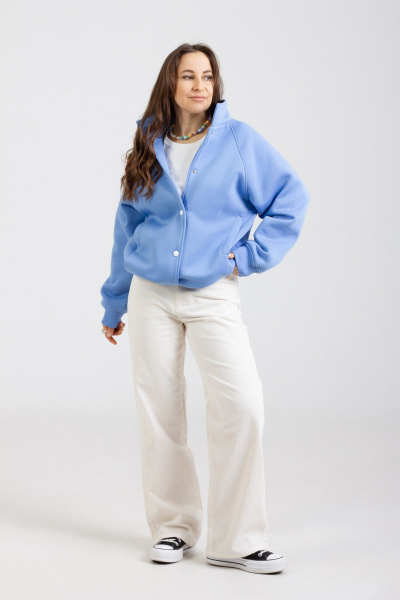 Блуза Mirolia 1295 голубой - фото 7
