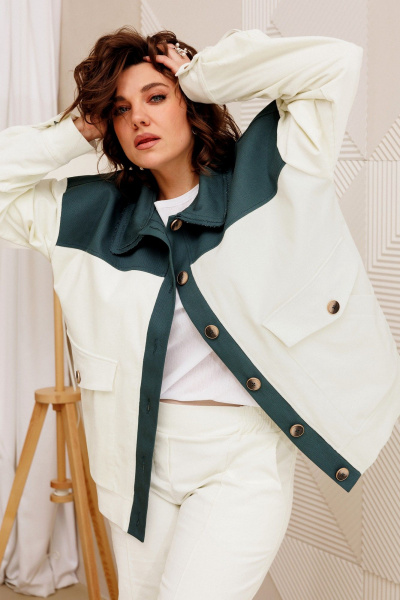 Бомбер BegiModa 2018 молочный - фото 2