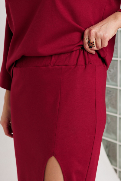 Свитшот, юбка BegiModa 3105 бордо - фото 7