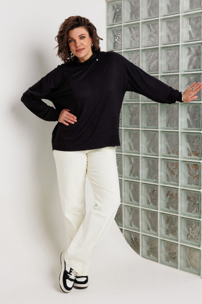 Лонгслив BegiModa 4159 черный - фото 6