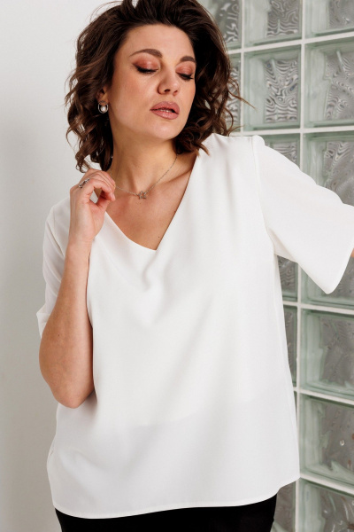Блуза BegiModa 4166 белый - фото 4