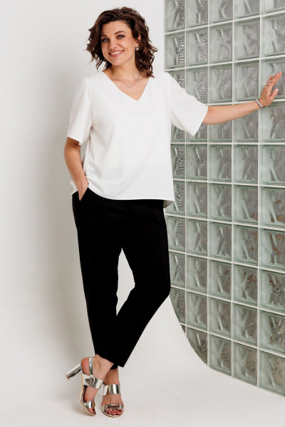 Блуза BegiModa 4166 белый - фото 6