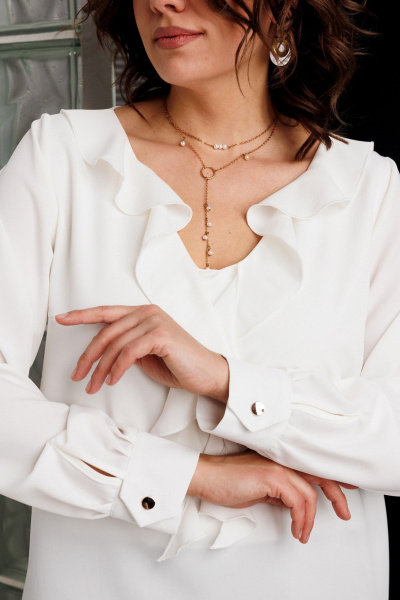 Блуза BegiModa 4167 белый - фото 4