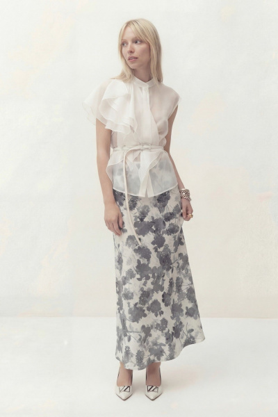 Юбка Lokka 1847 белый/серый - фото 4