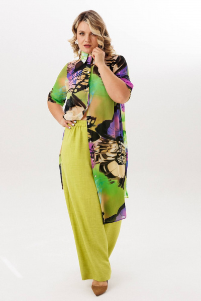 Блуза, брюки Anastasia м-1334 лайм - фото 6