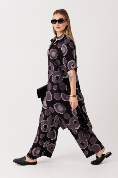 Блуза, брюки Anastasia м-1335 черный - фото 3