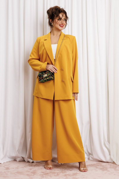 Брюки, жакет Anastasia м-1337 горчица - фото 2