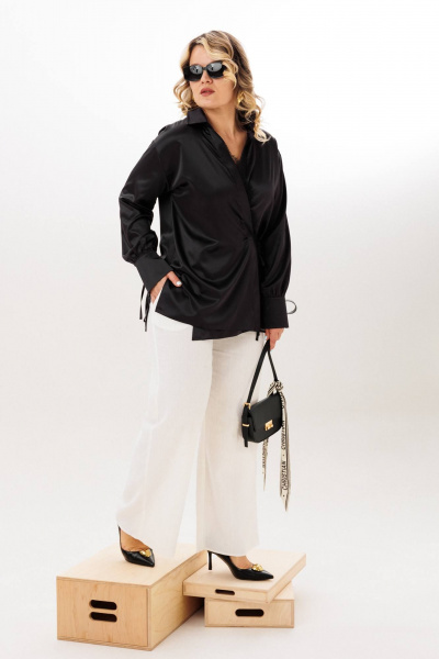 Блуза Anastasia м-1342 черничный - фото 7