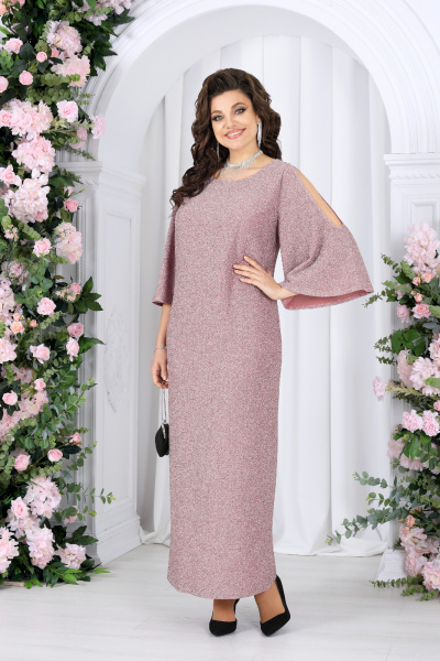 Платье Ninele 6083 пудра - фото 4