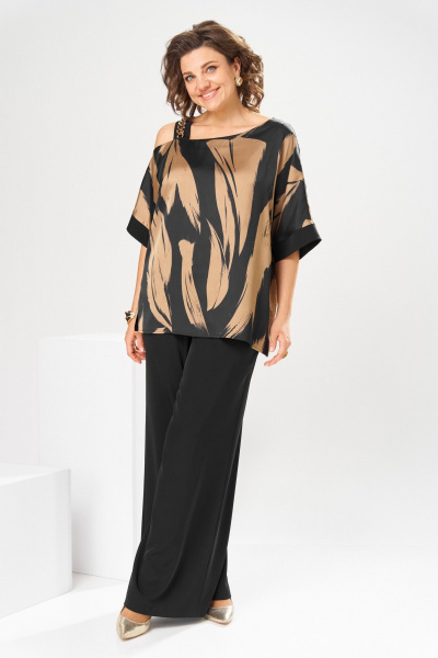 Блуза, брюки Romanovich Style 2-2884 коричневый - фото 1