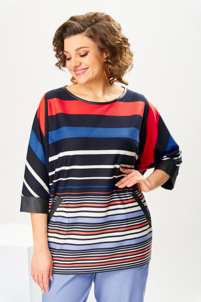 Брюки, джемпер Romanovich Style 2-2780 полоска/деним - фото 6