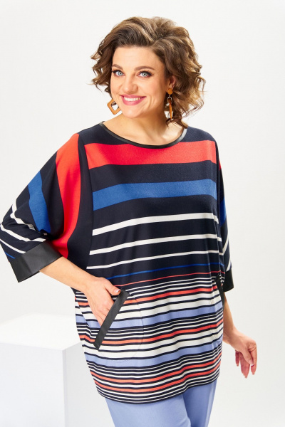 Брюки, джемпер Romanovich Style 2-2780 полоска/деним - фото 4