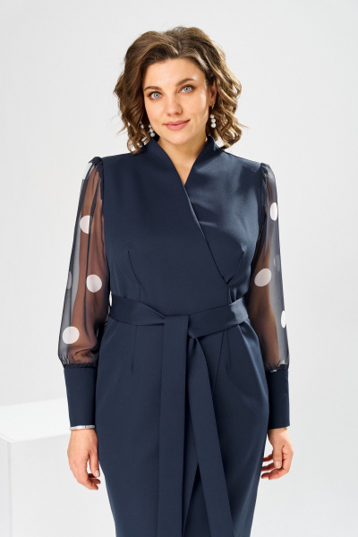 Платье Romanovich Style 1-2315 синий/горох - фото 8