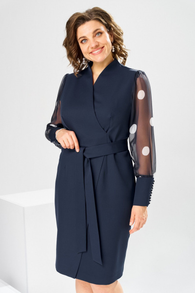 Платье Romanovich Style 1-2315 синий/горох - фото 6