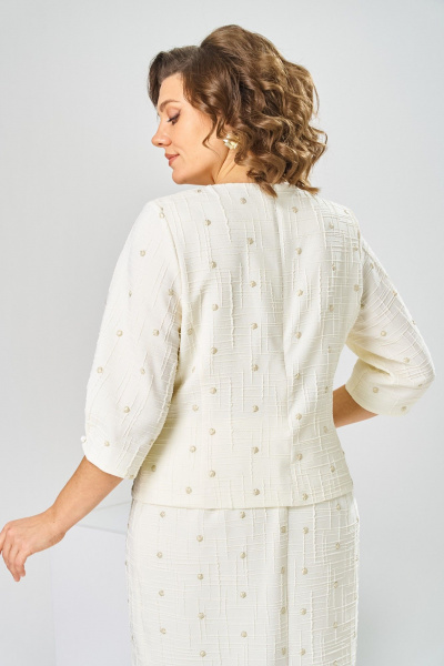 Платье Romanovich Style 1-2537 молочный/штрихи - фото 8