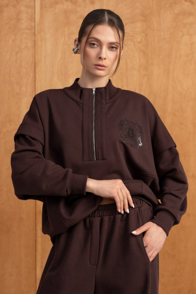 Брюки, джемпер Luna М-279 шоколадный - фото 12