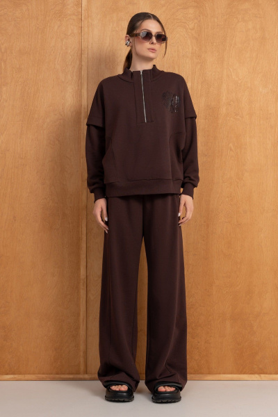 Брюки, джемпер Luna М-279 шоколадный - фото 11