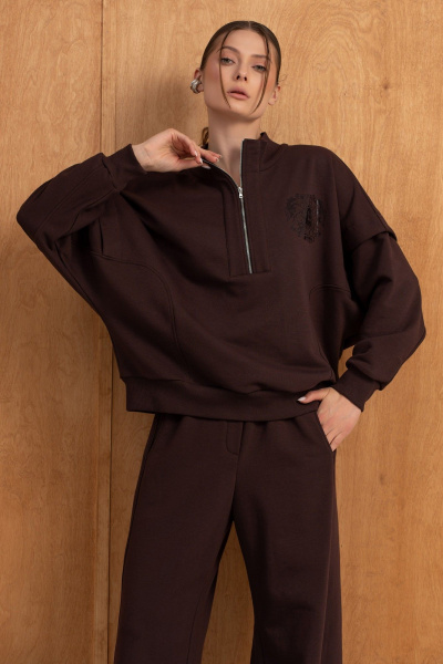 Брюки, джемпер Luna М-279 шоколадный - фото 10