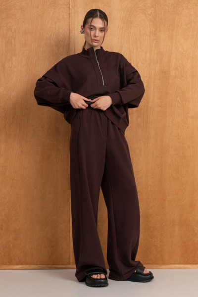 Брюки, джемпер Luna М-279 шоколадный - фото 2