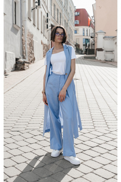 Брюки, жилет, майка iLOKA 25ILor1 голубой - фото 1