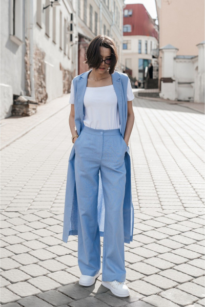 Брюки, жилет, майка iLOKA 25ILor1 голубой - фото 7