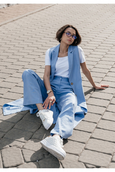 Брюки, жилет, майка iLOKA 25ILor1 голубой - фото 3