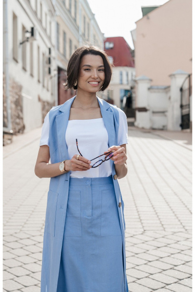 Жилет, майка, юбка iLOKA 25ILor2 голубой - фото 5