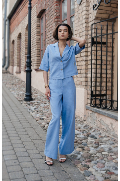 Брюки, жакет iLOKA 25ILor3 голубой - фото 1