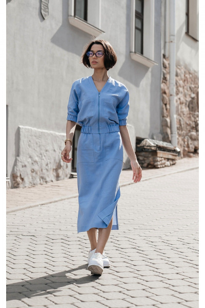 Куртка, юбка iLOKA 25ILor6 голубой - фото 2