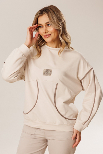 Джемпер Faufilure С1790 бежевый - фото 2