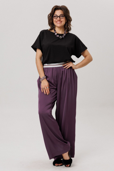 Брюки Anelli 1734 сливовый - фото 1