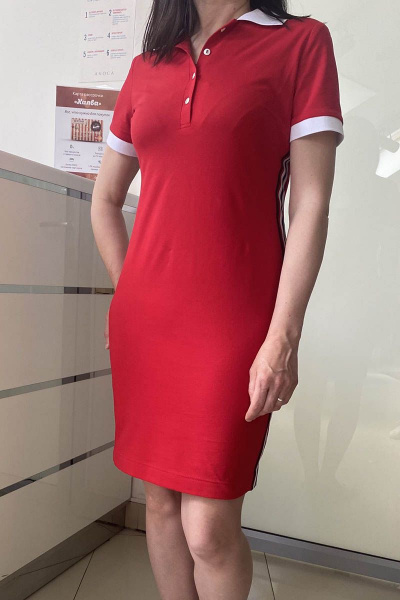 Платье Achosa 3-4927 красный - фото 2