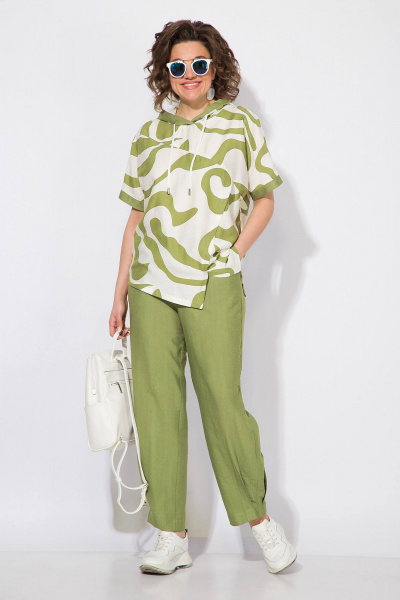 Брюки, туника Liliana 1438Л оливка - фото 2