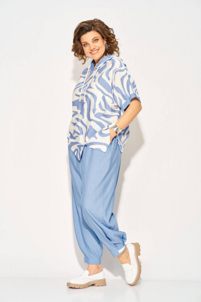 Брюки, туника Liliana 1438Л голубой - фото 2
