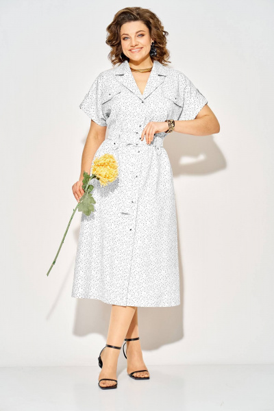 Платье Liliana 1521 молоко_горох - фото 1