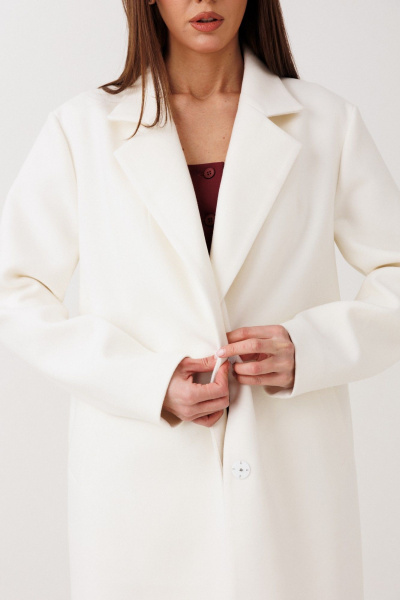 Пальто V&N Fashion 1122 белый - фото 4