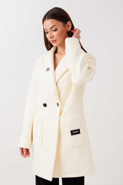 Пальто V&N Fashion 1116 бежевый - фото 7