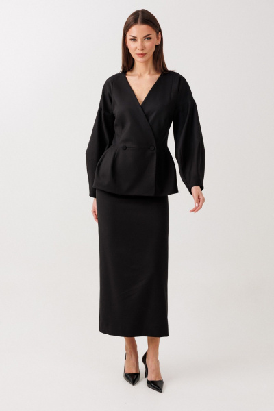 Жакет, юбка V&N Fashion 1113 черный - фото 2