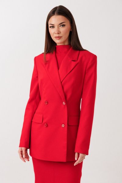 Жакет, платье V&N Fashion 1109 красный - фото 5