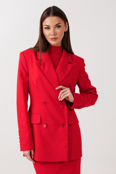 Жакет, платье V&N Fashion 1109 красный - фото 3