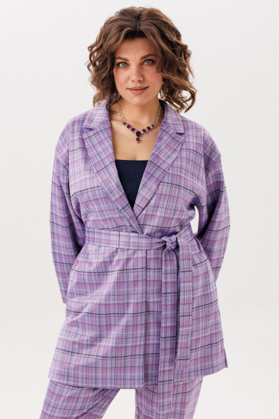 Брюки, жакет Anelli 1706 лавандовая_история - фото 2