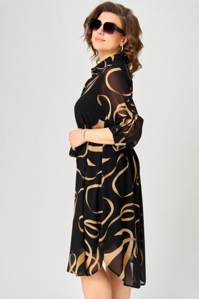 Платье EVA GRANT 7046 принт_ленты - фото 3