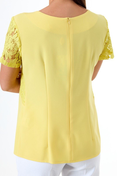 Блуза Anelli 830 желтый - фото 4