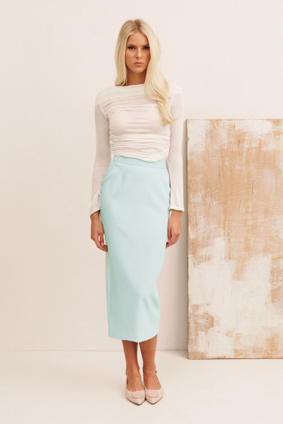 Жакет, юбка KOKOdea 31005 светло-бирюзовый - фото 3