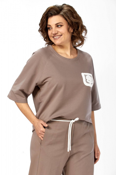 Брюки, майка Диомант 2156 капучино - фото 9